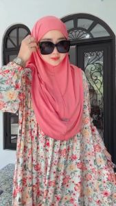 Lybel Set Hijab Rayon Viscose Gamis Wanita Syari Set Jilbab Dress Silang Kekinian