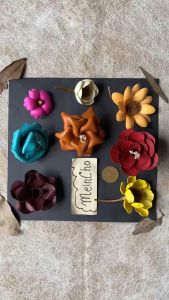 Dekorasi Rustik MeinCho: Bunga Lontar SAKURA KECIL Mawar & Aplikasi Kerajinan Seserahan