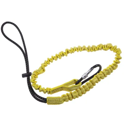 Safety Bungee Tether Tool Lanyard With Carabiner Hook Climbing Working Anti-Falling Safety Rope Aerial Work Climbing Accessories