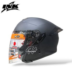 Helm INK TERRA 2 Solid grey doff | double visor | ink original | helm hall face