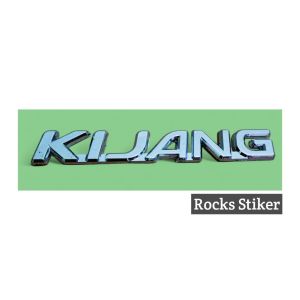 Emblem KIJANG KAPSUL LGX / Logo mobil kijang kepala tanduk warna CHROME lengkap dengan perekat Car aksesori