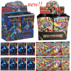 Takara Tomy | English Pokemon Trading Cards MEGA EVOLUTION Phantasmal Flames Booster Box Battle Game Collection Card Toy Kids Birthday Gift