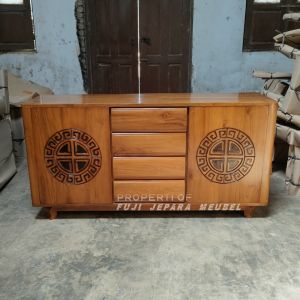 Bufet pendek Model hongkong bufet pajangan kayu jatibufet tv