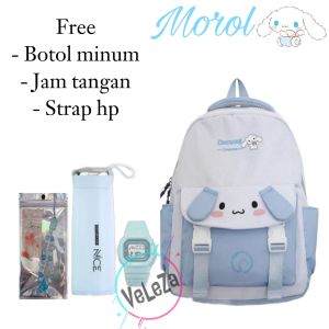 Tas sekolah anak perempuan remaja sanrio terbaru free botol minum kaca jam tangan strap hp tas sekolah anak remaja SD SMP tas ransel