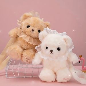 TASNOVAKU - Tas Wanita Tas Selempang Beruang Merangkul / Tas Boneka / Tas Bulu / Tas Selempang Mini / Tas Rangkul Renda Lucu Imut Keren