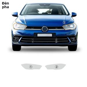 Phim Bảo Vệ Đèn Pha Ô Tô TPU Cho VW Polo R Line 21-23 Chống Trầy Xước Khói Chống Phản Chiếu PPF Phụ Kiện Bên Ngoài Tự Động