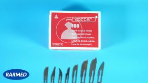 Hộp 100 lưỡi dao mổ số 23 Docter ZHEJIANG TRUNG QUỐC lưỡi thẳng bản nhỏ đầu mũi bầu - Hàng đẹp