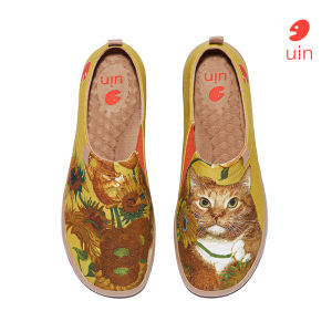 UIN Toledo Fat Cat Art Women's Art Travel Shoes Slip On Loafers Lightweight Comfort Fashion Sneaker