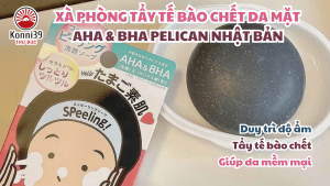 XÀ PHÒNG TẨY TẾ BÀO CHẾT DA MẶT AHA & BHA PELICAN NHẬT BẢN (80GR)