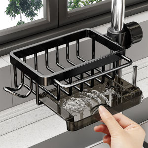 Space Aluminum Multifunctional Sink Organizer Hanging Basket