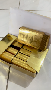 Kartu Remi Gold Foil Bahan Plastik Waterproof Motif Dollar Tahan Air Hemat