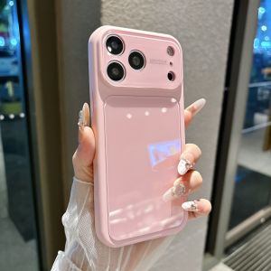 Ốp Lưng PC Cứng Màu Trơn Candy Cho iPhone Chống Sốc Kèm Miếng Dán Kính Cường Lực Bảo Vệ Ống Kính Bề Mặt Mờ Chống Chói Chống Trượt