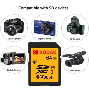 KODAK U3 V30 High Speed Class 10 SD Card 128GB 256GB 512GB 1TB 2TB Carte SD Memory Card UHS-I Flash USB Stick SDCards for Camera