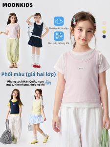 Moonkids | Áo Thun Nữ Dễ Thở Nhẹ 2-trong-1