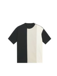 Stylish Asymmetric Patchwork Heavy T-shirt Mens Short Sleeve 23 Summer New Korean Style Loose Half Sleeve Contrast Color T-shirt