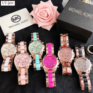 MK Watch for Women Alloy Strap Quartz Women Watch Round Dial Watch with 3 Decorative Dials Ladies Watches Fashion Brand Design Clock jam tangan perempuan cantik gilajam perempuan cantik 手表