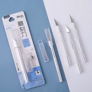 MOONSTRUCK Graver Stainless Sticker Art Craft Journal Knife Tools Equipment Easy 橡皮章专用雕刻刀雕刻笔刀小钢刻刀相片裁纸刀*BD230101*