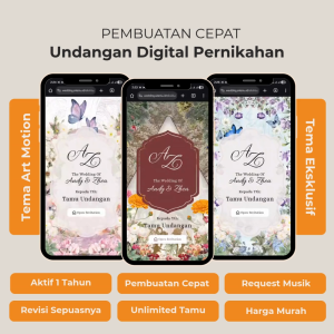 Eksklusif | Undangan Digital Pernikahan Tema Art Adat Minimalis Flowers