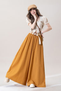 Nurture One | Loose Korean Style Summer Casual Flowy Wide Leg Trousers for Petite Women