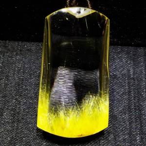 Pure natural golden hair crystal hair straightening crystal treasure basin peace and safety charm pendant ✨ Crystal is clean and has strong effect. Golden hair shines brightly. 🍃 It symbolizes peace and happiness and everything goes well.