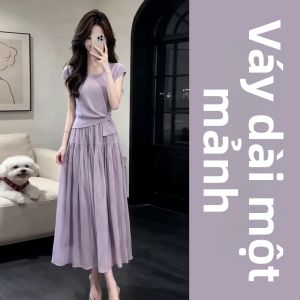 SENWA | Đầm Phong Cách Hàn Quốc Màu Tím Nhẹ Nhàng