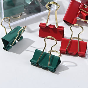 Kẹp Dài Màu Đỏ Và Xanh Lá Cây Có Tay Cầm Vàng Sáng Tạo Kẹp Giấy Macaron Color Swallowtail Kẹp Dài Màu Đỏ Lớn Của Blicom