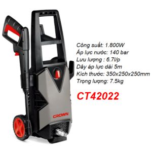 1400W MÁY XỊT RỬA ÁP LỰC CAO CROWN - CT42020 - HÀNG CHÍNH HÃNG - CHUYÊN DÙNG RỬA XE OTO XE MÁY - HM LOCK