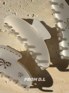 Large Size Aurora Butterfly Knot Water Diamond Acetate Hair Clip Shark Clamp Stylish Hair Accessories Fashionable Hair Grips