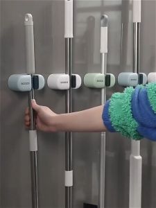 Eco-friendly Mop Holder & No-drilling Broom Holder: The Ultimate Bathroom Organization Solution