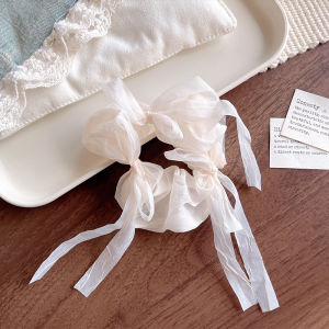 ยางรัดผมผ้าตาข่ายสไตล์นุ่ม รุ่นใหม่ปี 2025 สำหรับผู้หญิง รัดผมหางม้า ไม่ทำลายผม ยางรัดผมสไตล์หรูหรา ดอกไม้รัดผม