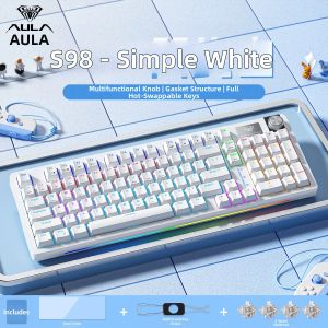 AULA | 3-Mode Mechanical Keyboard and Mouse Set Gaming E-Sports Desktop Compatible