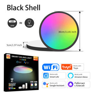 Tuya WiFi Smart LED Ceiling Light 220V RGB Dimmable Ceiling Lamp Work With Alexa Google Home For Bedroom Living Room Home Decor