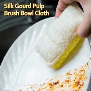 Double-Sided Cleaning Cloth Silk Gourd Natural Kitchen Dish Sponges Cleaning Stain Brush Bowl Cloth