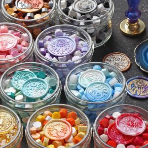 Colorful Bead Wax for Fire Seal Stamp Birthday Gift Bottle Mounted Mixed Color Wax Seal Antiques Educational Business Supplies
