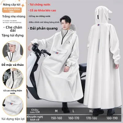 KeyRu | Áo Mưa Đơn( mặc 1 người) Chống Thấm Thời Trang Dài Phủ Toàn Thân Cao Cấp Thiết Kế Có Túi Phía Trước Cho Nam Nữ