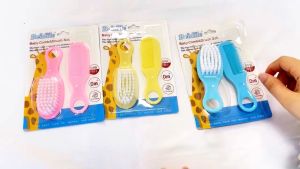 Bevavar Set Sisir Rambut Bayi Sisir Bayi Comb and Bursh Perlengkapan Mandi Anak 2PCS/Set