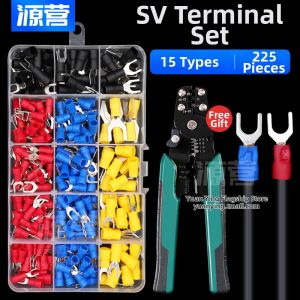 YUANYING | Cold Crimp Terminal U Fork Shaped Pre-Insulated Wire End Connector 100pcs