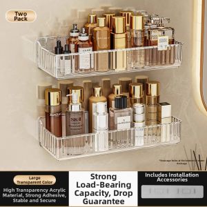 youqin | Wall-Mounted Bathroom Storage Shelf No-Drill
