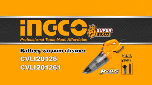 INGCO 20V Lithium-ion Vacuum Cleaner Set CVLI20126 with Battery and Charger