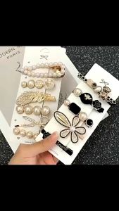 GTB - Jepit Rambut 6Pcs Mutiara Retro Korea Hiasan Premium Wanita Dewasa Clip Set ACC15