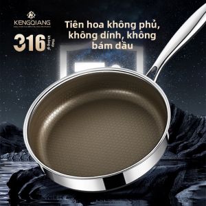 RONGCHUAN | Stainless Steel Titanium Honeycomb Non-Stick Frying Pan