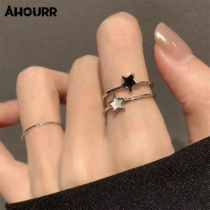 เพชรรูปดาวผู้หญิงแต่งตัวฤดูร้อน แฟชั่นบุคลิกภาพแหวนนิ้วมือ แฟชั่น AHOURR