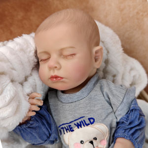 50 ซม.ผ้านุ่ม Reborn ตุ๊กตามือรายละเอียดทาสีที่มองเห็นเส้นเลือดเหมือนจริงปิดตาตุ๊กตาของเล่นคริสต์มาสของขวัญ