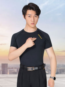 DANBAOLUO | Summer Cool Ice Silk Mens Short Sleeve Dancewear