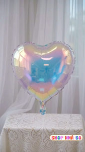 Bóng Phim Nhôm Hologram Nhà Bo Màu Sắc Cầu Vồng 19inch - 23inch Trang Trí Sinh Nhật Buổi Tiệc.