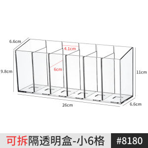 Acrylic Desktop Organizer Pen Holder Office Stationery Transparent Desk Accessory Storage Bucket Multi-Functional Plastic Material