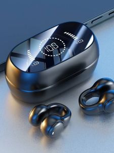 Ruihe Technology Clip-On Bone Conduction Bluetooth Earphones Sports Digital Display Non-In-Ear Wireless Headsets