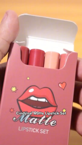 Cindynal 4 in 1 Lipstick Matte Bpom Korea Hengfang Hey Girl Matte Waterproof Tahan Lama Air dan Minyak
