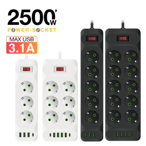 STOP KONTAK COLOKAN MULTIFUNGSI KABEL POWER SOCKET HIGH QUALITY POWER OUTLET 4 USB PORT YS