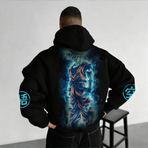 Bandai | Dragon Ball Animation Goku Super Cool Printed Pullover 2025 Autumn/Winter Mens New Loose Casual American Hip Hop Sweater Top